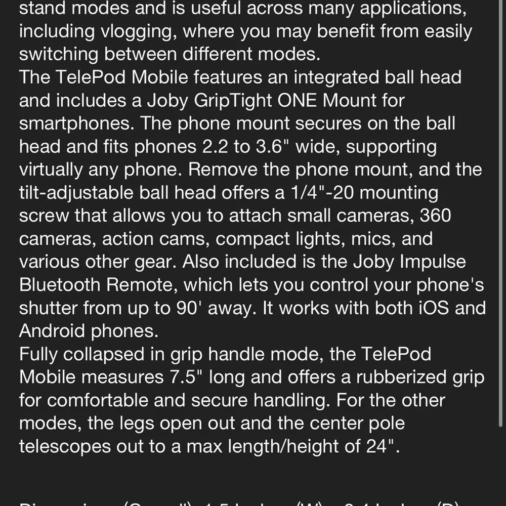 Joby Tripod